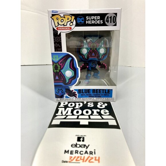 Funko Pop! DC Super Heros: Blue Beetle 410 Vinyl Figure - Picture 1 of 8